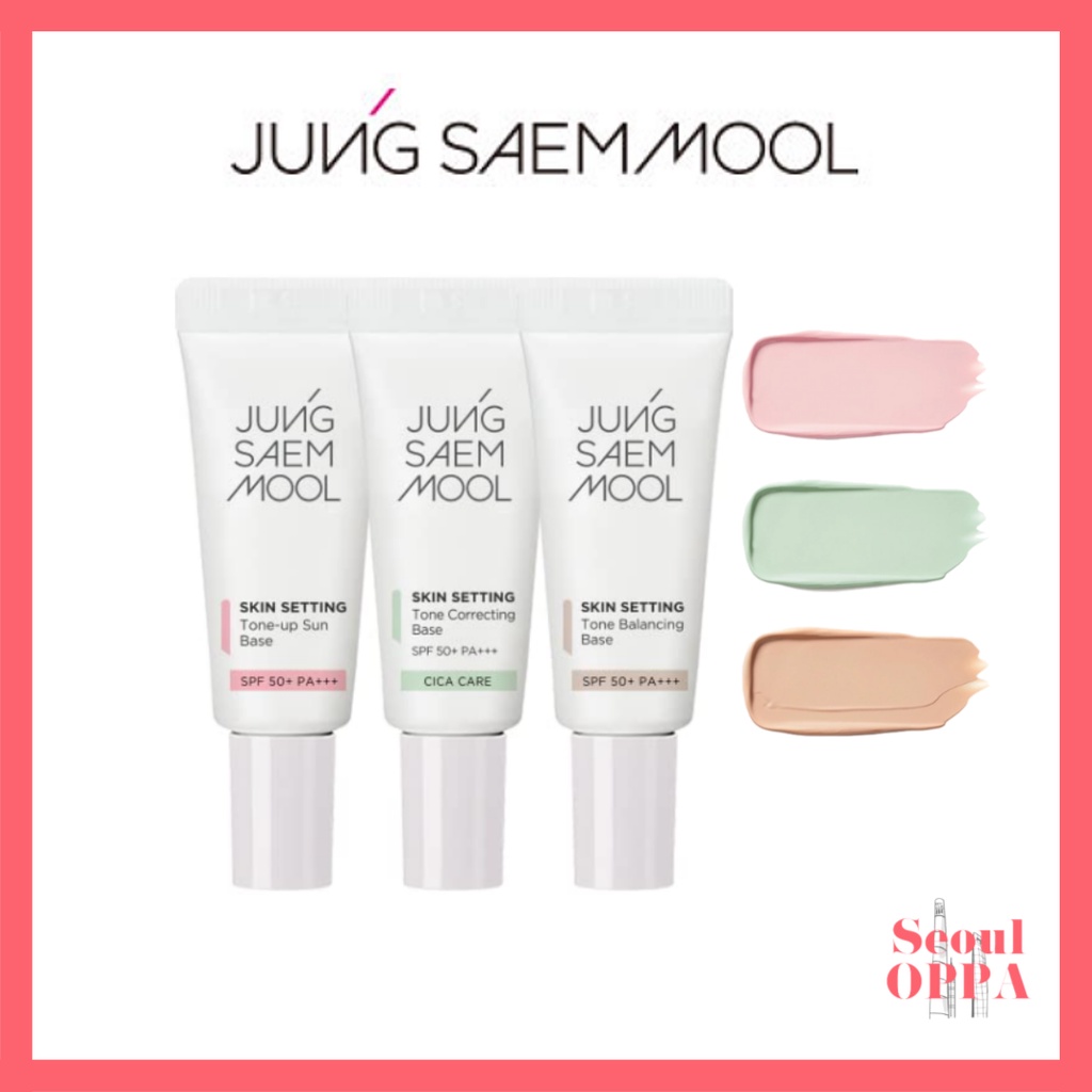 [Jung Saem Mool] เบสปรับผิว 5 มล. 5 ประเภท (โทนสีซัน, โทนเสียงที่ถูกต้อง, เรืองแสง, ปรับสมดุลโทน, เร