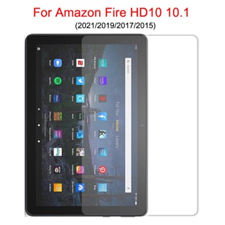 ฟิล์มกระจกนิรภัยกันรอยหน้าจอแท็บเล็ต 9H สําหรับ Amazon Fire HD 10 10.1 นิ้ว 2021 2017 2019 2015 HD10 Plus 10.1 นิ้ว