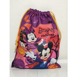 ถุงผ้าหูรูด Mickey &amp; Minnie mouse ฮาโลวีน Halloween