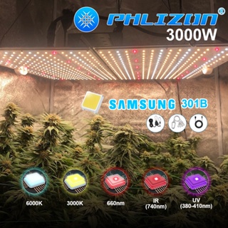 (🔥พร้อมส่ง🔥+รับประกัน2ปี)Phlizon 3000W ไฟปลูกต้นไม้  ไฟต้นไม้ Full Spectrum Grow Light Samsung LM301B LED ไฟปลูกต้นไม้  Dimmable Sunlike เต็มสเปกตรัม สำหรับเรือนกระจก ไม้เรือนกระจกเติบโตโคมไฟ ได้สำหรับในร่มพืชดอกไม้ต้นก