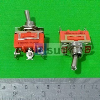 สวิทช์ โยก สลับ Toggle Switch 3 ขา (1 ขั้ว 2 ทาง) ON-ON 15A 250V #E-TEN1121 (1 ตัว)