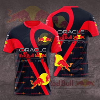 เสื้อยืดแขนสั้น ขนาดใหญ่ ลาย Red Bull Racing Teams F1 แฟชั่นฤดูร้อน สําหรับผู้ชาย และผู้หญิง