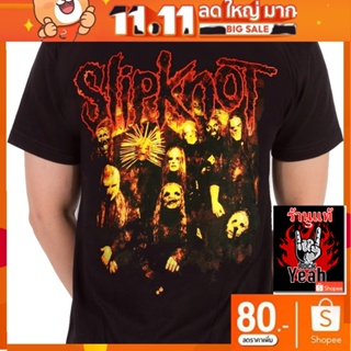 เสื้อวง Slipknot เสื้อลาย สลิปน็อต เสื้อคอฟิต แฟชั่น เสื้อวินเทจ RCM884