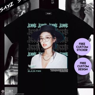 เสื้อยืด งาน Premium Cotton 100% แฟชั่นน่ารัก คอกลม Kim Jennie Blackpink Blink Nini