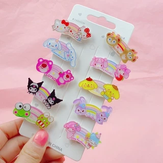 บ้านพลู🏠 กิ๊บติดผม 10 ชิ้น กิ๊บเด็ก น่ารัก กิ๊บ สีสดใส