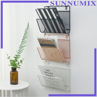 [Sunnimix] ชั้นวางหนังสือพิมพ์ นิตยสาร แบบลวดเหล็ก ติดผนัง สีดํา