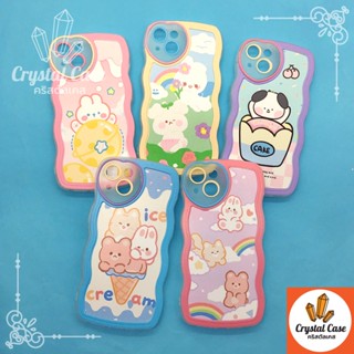 เคสมือถือนิ่มใสกันกล้องหัวใจ7+ 11 11promax 12 12promax 13 13promax ซิลิโคน TPU ลายการ์ตูนสีสดใส