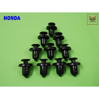 HONDA  ALL MODELS year 2004 BUMPER CLIPS 10 mm. "BLACK" with STEEL SET (10 PCS.)  // กิ๊บล็อกกันชน (มีเหล็ก) ขนาด 10 มม