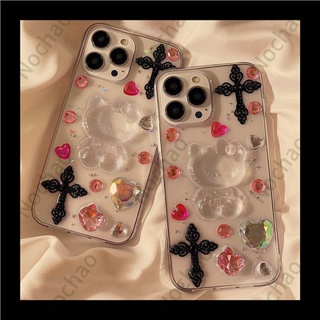 เคสป้องกันโทรศัพท์มือถือ แบบนิ่ม ลายการ์ตูนแมว กันกระแทก สําหรับ Iphone 14pro max 13 11 12 13promax 11 12 x xs xr