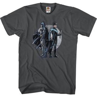 Batman and Nightwing DC Comics T-Shirt เสื้อเชิ้ตชาย เสื้อครอปสายฝอ เสื้อยืดแขนสั้น