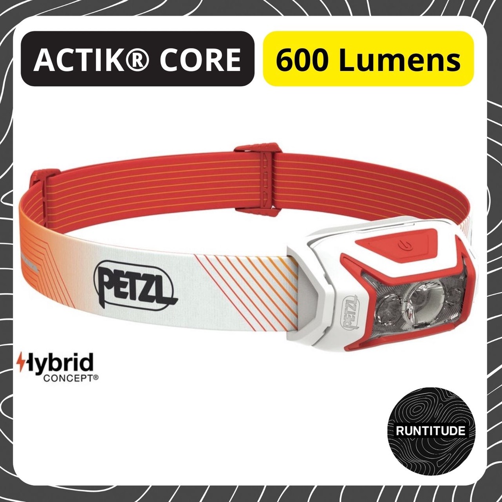 Petzl ไฟฉายคาดหัว รุ่น ACTIK® CORE Headlamp 600lm & 625lm Headlamp Outdoor เฮดแลมป์ เทรล ของแท้ รับประกัน 5 ปี