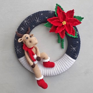 พวงมาลัยคริสต์มาส  Christmas Wreath size 25 cm