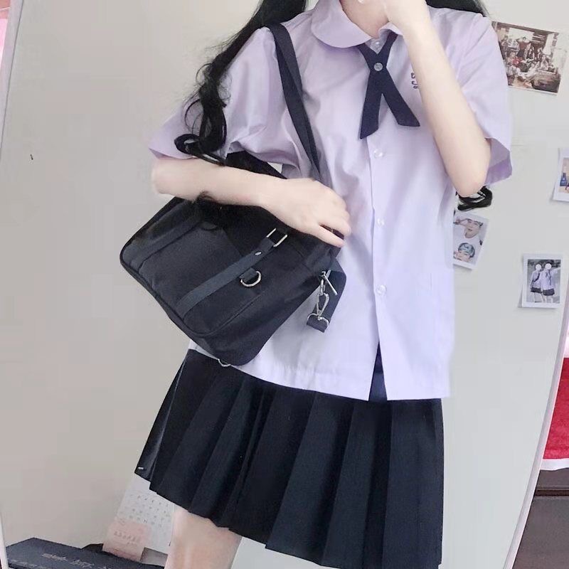 Thai school uniform summer short-sleeved female Thai drama Girl from Nowhere Nanno pleated skirt JK uniform COS clothing #9