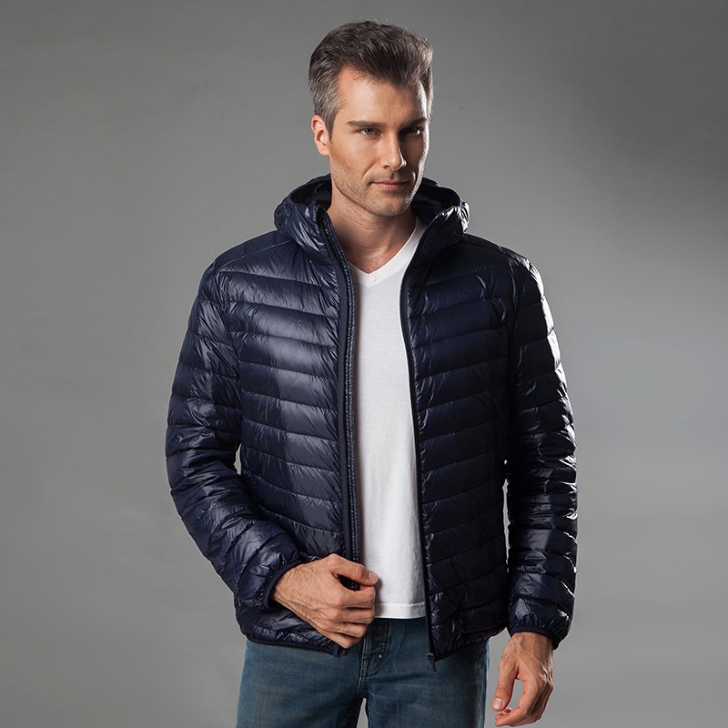 ₪Hooded Ultra Light Down Jacket Male Warm Parka 4XL 5XL 6XL Plus Size 2021 New Winter 90% Men White Duck Down Coat #150k #1
