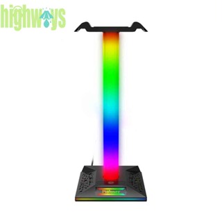 【จัดส่งฟรี】ขาตั้งหูฟังเล่นเกม Rgb พอร์ต USB คู่ [highways.th]