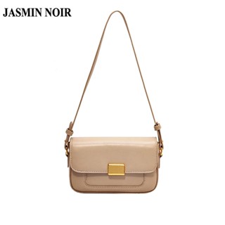 Jasmin NOIR กระเป๋าถือ กระเป๋าสะพายไหล่ สะพายข้าง หนัง PU มีตัวล็อก สไตล์เรโทร สําหรับผู้หญิง