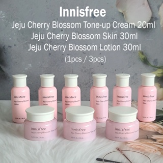 [Innisfree] Jeju Cherry Blossom Tone-up ครีมบํารุงผิว 20 มล. ผิว 30 มล. โลชั่น 30 มล. ผลิตภัณฑ์ดูแลผิวเกาหลี ผลิตในเกาหลี ชุดเดินทาง ความพึงพอใจสูง ราคาถูก