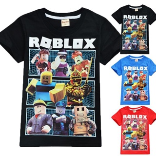 Roblox Camiseta Infantil Masculina De Algodão Estampa Roblox Com Mangas Curtas