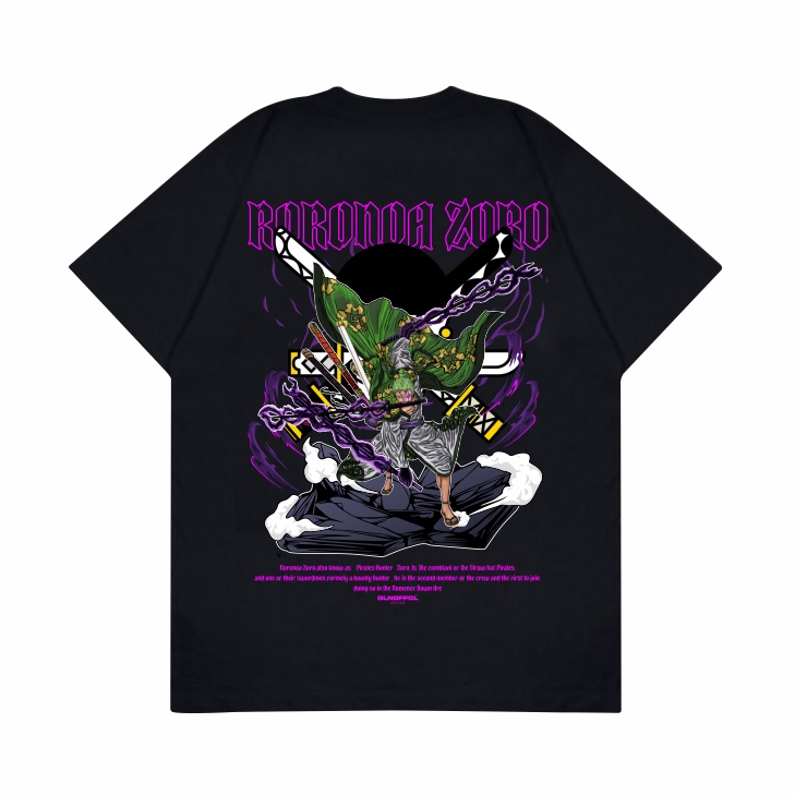 GILAN เสื้อยืด Distro Unisex ภาพอะนิเมะญี่ปุ่น One Piece Roronoa Zoro Enma WanoKuni ลูฟี่