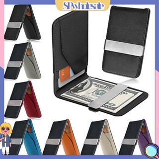 (SPwholesale) Arrivel Mens  Faux Leather Money Clip Slim Wallet ID Credit Card Holder