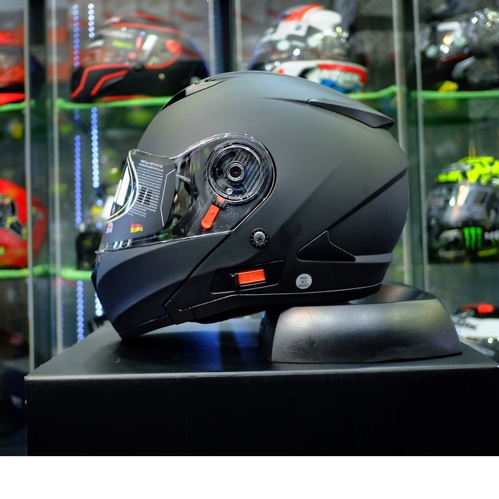 Real รุ่น Storm Force Black Matt หมวกกันน็อคสีดำ ยกคางได้ - รูปที่ 2