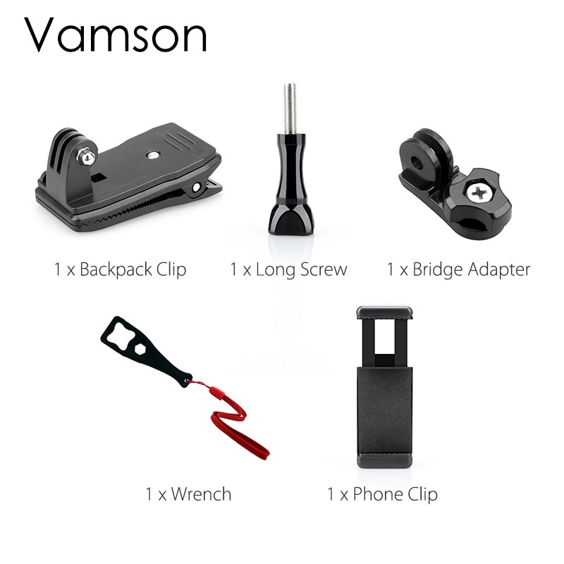 Clip Clamp Mount 360 Rotary + Smartphone Holder สําหรับ GoPro / Xiaomi Yi