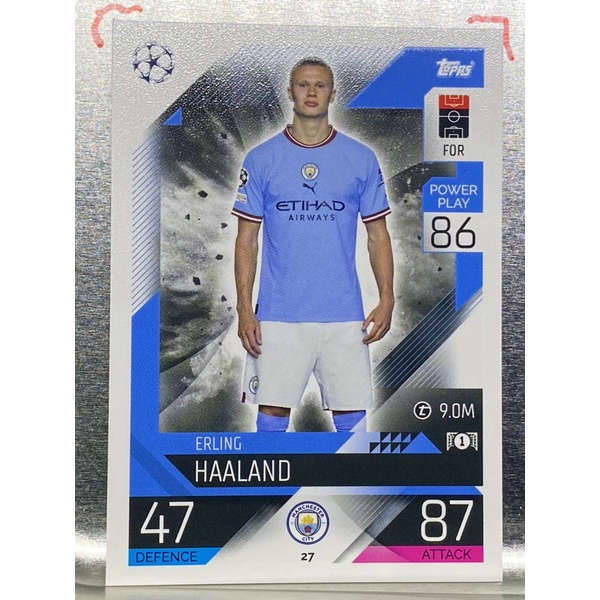 การ์ดนักฟุตบอล 2022/23 Erling Haaland การ์ดสะสม Manchester city fc แมนเชสเตอร์ซิตี้ การ์ดนักเตะ แมนซ