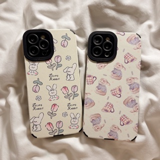 เคสโทรศัพท์ซิลิโคน TPU แบบนิ่ม ลายดอกไม้ และกระต่าย สําหรับ Huawei NOVA 5T 7i 4E 4 7 se 7SE 8 9 10 P30 PRO P40 lite Y7 PRO Y9 Prime 2019 Y9S Y8P MATE 20 30 40