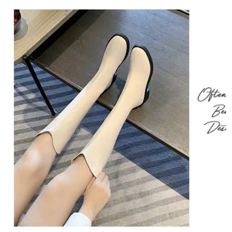 Chole G: Honey J Korea Long Boots รองเท้าบูทหนังยาว size 37-42 ส้นสูง3.5cm(SH0075)