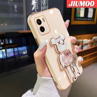 เคสโทรศัพท์มือถือ ป้องกันเลนส์กล้อง ป้องกันกระแทก ลายหมี หรูหรา สําหรับ vivo Y15s Y15a T1 5G T1 pro S15e iqoo z6 pro