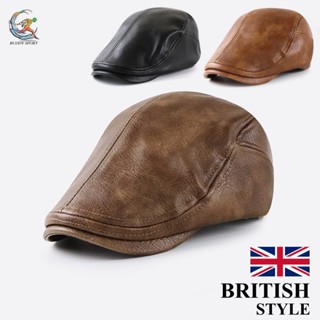 05BZ หมวกเบเร่ต์ BRITISH STYLE หนัง PU classic style สวมใส่เท่ห์ อย่างมีสไตล์