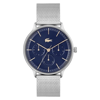 LACOSTE Analogue Multifunction รุ่น LC2011228 นาฬิกาข้อมือผู้ชาย สายสแตนเลส สีเงิน หน้าปัด 42 มม.