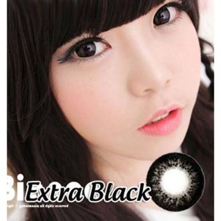 คอนแทคเลนส์ รุ่น Extra ยี่ห้อPitchylens ตาโต สีดำ มีค่าสายตา