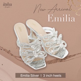 Emilia-silverส้นสูง3นิ้ว