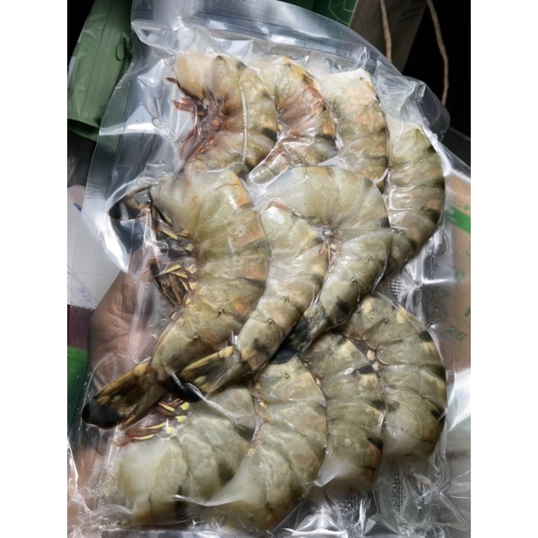 กุ้งลายเสือเด็ดหัว500กรัมพร้อมส่ง