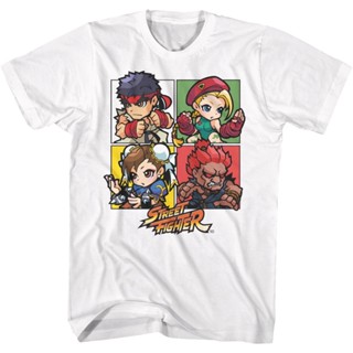 Chibi Boxes Street Fighter T-Shirt เสื้อคนอ้วนผญ เสื้อยืดเด็กผช เสื้อยีด