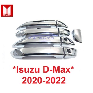 ครอบมือจับประตู Isuzu New D-Max 2020 - 2022 โครเมี่ยม รอง top รถกระบะ อีซูซุ ดีแม็กซ์ ครอบมือดึง ครอบมือเปิด ประตู DMAX