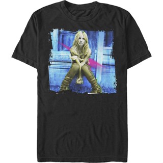 Britney Album Cover Britney Spears T-Shirt เสื้อยืดสีขาวผู้หญิง เสื้อเบลาส์ เสื้อเบลาส์