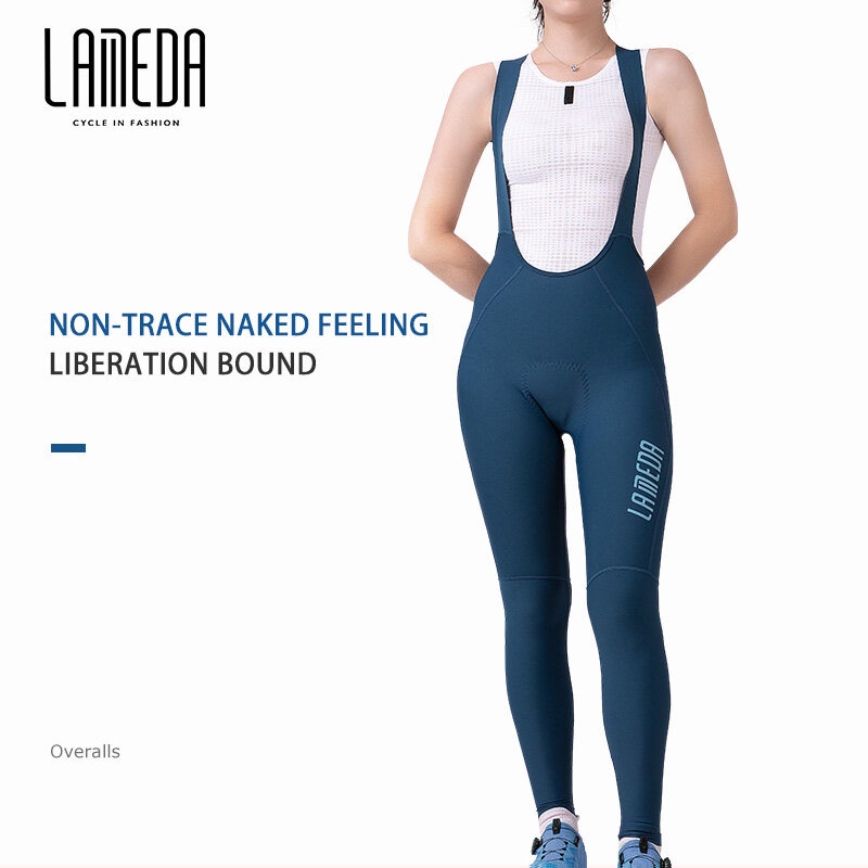 Lameda ใหม ่ Professional ขี ่ จักรยาน Bib ผู ้ หญิงจักรยานสายรัดกางเกงฤดูใบไม ้ ผลิฤดูร ้ อนเอวสูงความยืดหยุ ่ นสูง Quick Dry Suspenders MTB จักรยานอุปกรณ ์