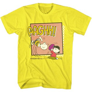 Charlie Brown And Lucy Football Gag Peanuts T-Shirt เสื้อคนอ้วน เสื้อผ้าแฟชั่น เสื้อยืด