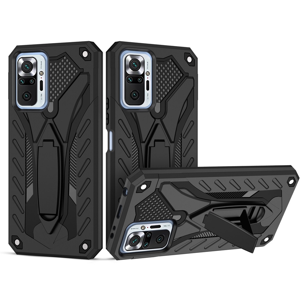 เคสหุ่นยนต์Xiaomi Redmi 10 Note10 Note10S Note10Pro Note11 Note11S 12 เสี่ยวมี่ ไฮบริด มีขาตั้ง กันกระแทก Case TPU+PC