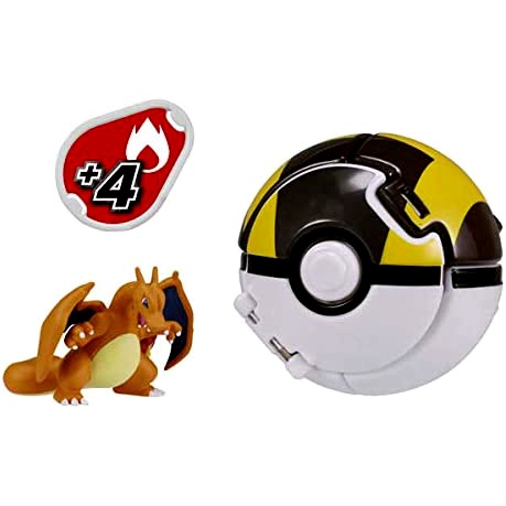 ◓ พร้อมส่ง ◓ Takara Tomy Pokemon Monster Charizard (Hyperball) Figure Toy โปเกมอน โปเกบอล ของแท้  นำ