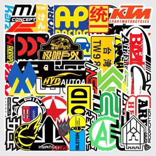 💥พร้อมส่ง💥ป้ายร้าน ญี่ปุ่น คำขวัญ โฆษณา การ์ตูน JDM DIY  50แผ่น anime LOGO sticker ดัดแปลง NGK michelin HONDA JAPAN