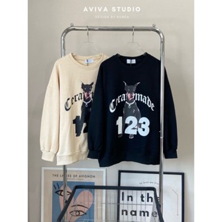 Aviva studio 🤍🖤 สเวตเตอร์ลายน้องหมาขาโหด