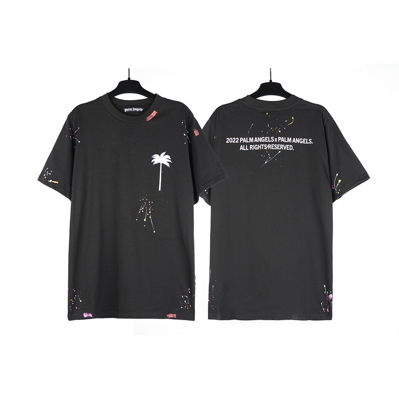 Street แฟชั่น 9AL7M ผู้ชายและผู้หญิงผ้าฝ้ายเสื้อยืดมะพร้าวพิมพ์แขนสั้นเสื้อลําลอง Unisex