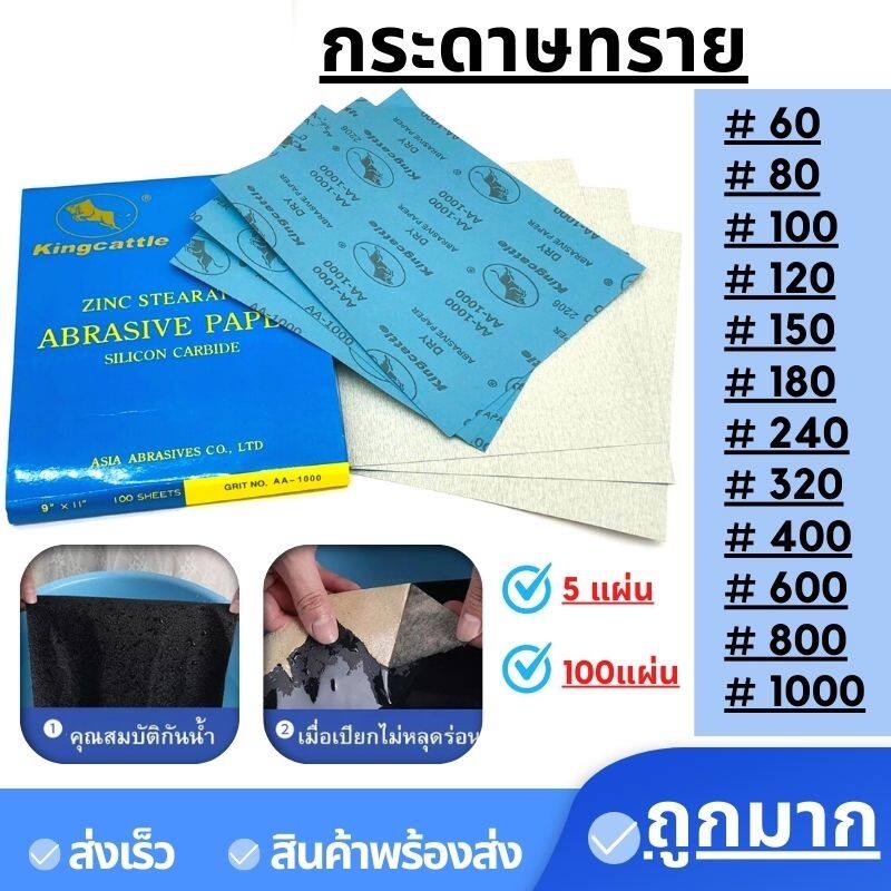 กระดาษทราย กระดาษทรายขัดเหล็ก อเนกประสงค์ ทนน้ำ คุณภาพดี ทนน้ำ มีหลายความหยาบให้เลือก (สีฟ้า)