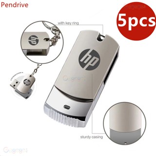 แฟลชไดรฟ์ HP Pendrive 2TB 1TB 1GB USB 8GB 16GB 32GB 64GB 128GB ความเร็วสูง กันน้ํา USB 2.0 5 ชิ้น