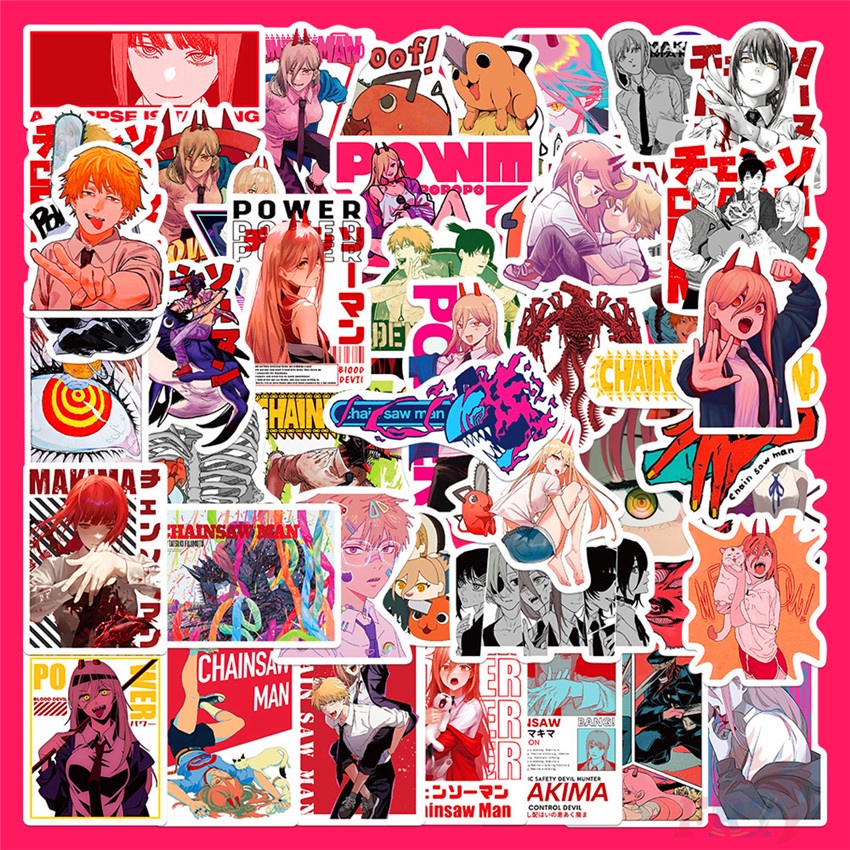❉ สติกเกอร์ Chainsaw Man Series 06 สําหรับติดตกแต่ง ❉ สติกเกอร์แฟชั่น ลายการ์ตูน Pochita กันน้ํา คละแบบ สําหรับตกแต่ง DIY 50 ชิ้น ต่อชุด