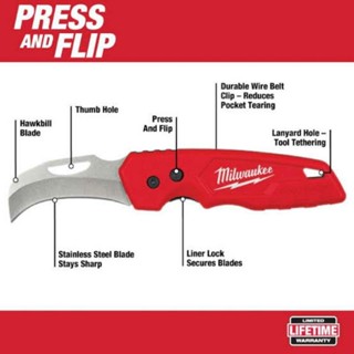 milwaukee knife 48-22-1525 สีแดง