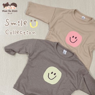 พร้อมส่ง‼️เสื้อยืดเด็กกึ่งแขนยาว Smile collection👦🏻👧🏻